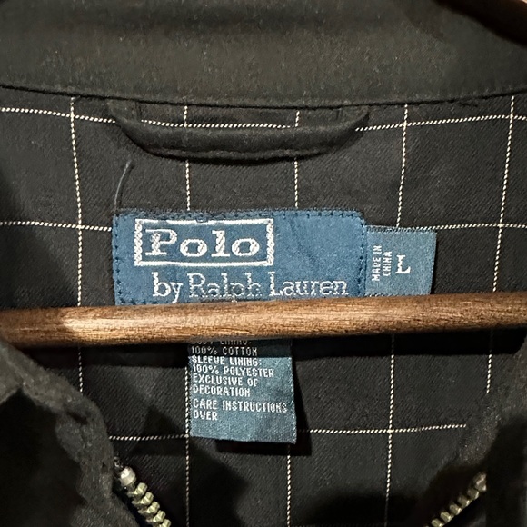 Polo by Ralph Lauren Black Windbreaker Jacket - Picture 2 of 5